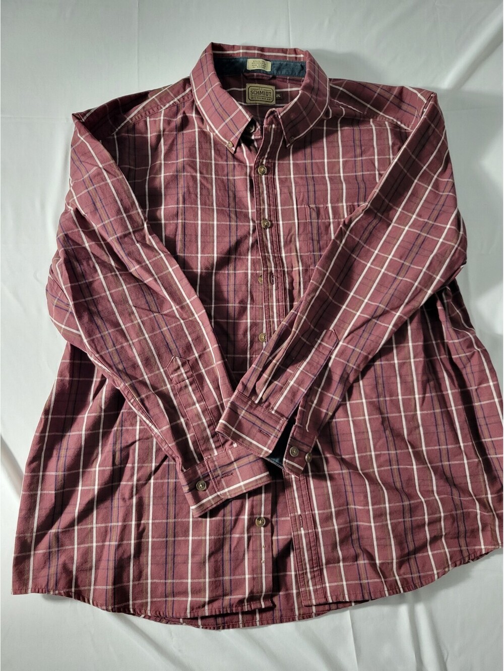 CE Schmidt Workwear Mens Heavy Duty Button Up Shirt Long Sleeve Casual 2XL